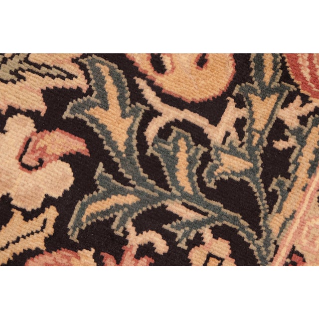 Shabby Chic 1990's Pak-Persian Black/Red Wool Rug - 6'0'' X 9'3'' For Sale In New York - Image 6 of 9