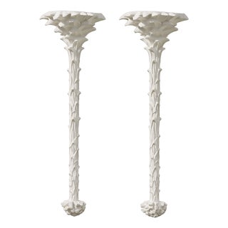 Pair or Palm Tree Wall Scones For Sale