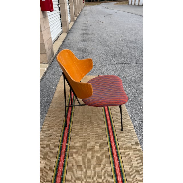 A Vintage Mid Century Danish Kofod Larsen Wrought Iron Penguin Lounge Chair, 1950’s For Sale - Image 17 of 18