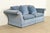 Baker Furniture Company Baker Furniture Blue Velvet Upholstered Roll Arm Sofa For Sale - Image 4 of 13