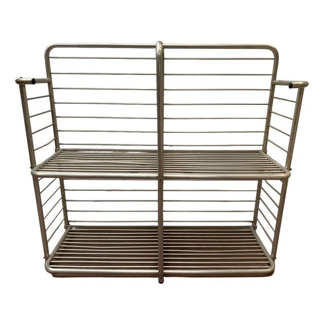 Vintage Curved Aluminum Bakery Rack, 2010s For Sale