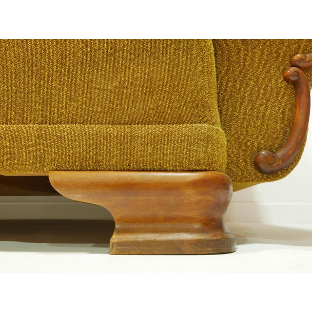 Brown Mid-Century Sofa, Germany, 1950s For Sale - Image 8 of 15