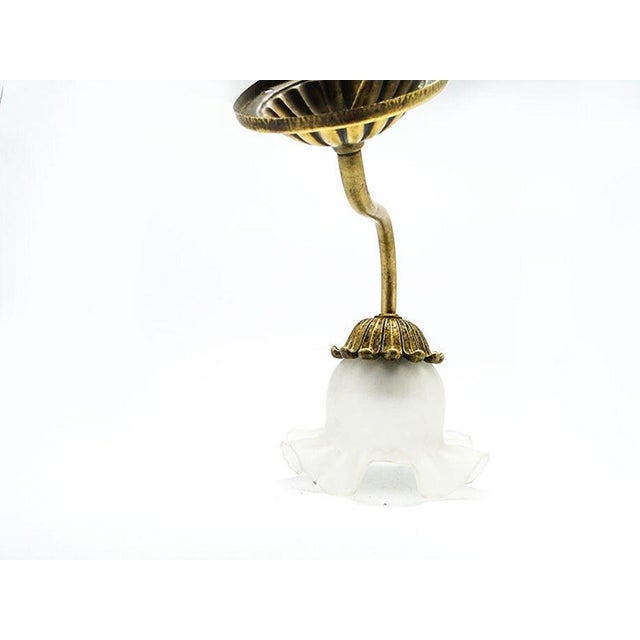 Goldenrod Early 20th Century Art Nouveau Wall Lamp, Poland For Sale - Image 8 of 11