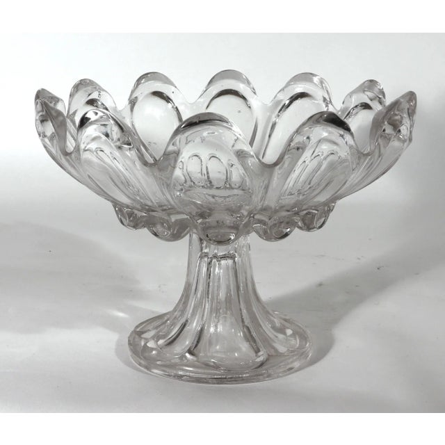 American Pressed Flint Glass Compote, Attributed to Boston & Sandwich Circa 1850–1870 For Sale In Philadelphia - Image 6 of 6
