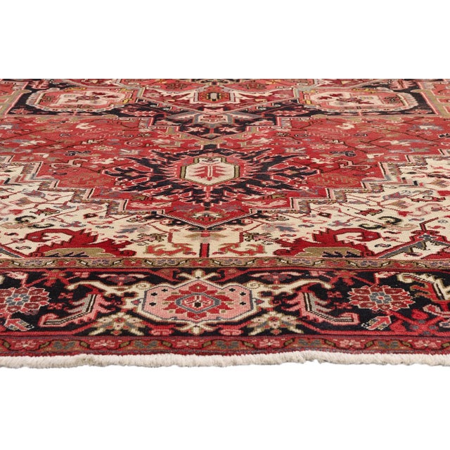 Vintage Persian Heriz Rug, 09'08 X 12'10 For Sale - Image 4 of 10