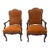 Pair of 18th Century Italian Walnut Upholstered Arm Chairs For Sale