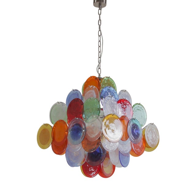 Vintage Murano Glass Chandelier from Vistosi, 1980s For Sale