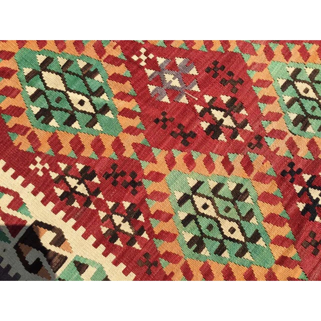 Vintage Turkish Kilim Rug - 73" X 117" For Sale - Image 4 of 12