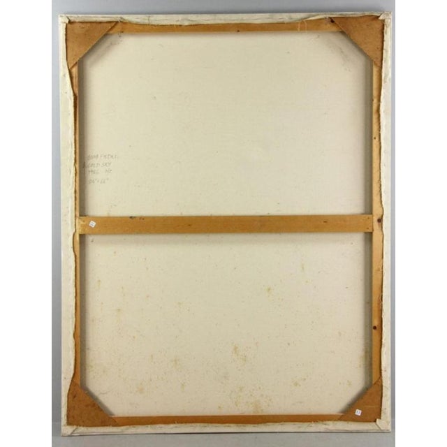 Gina Fiedel, "A Cold Sky " 1986 84" X 66" Oil Painting on Canvas For Sale - Image 13 of 14