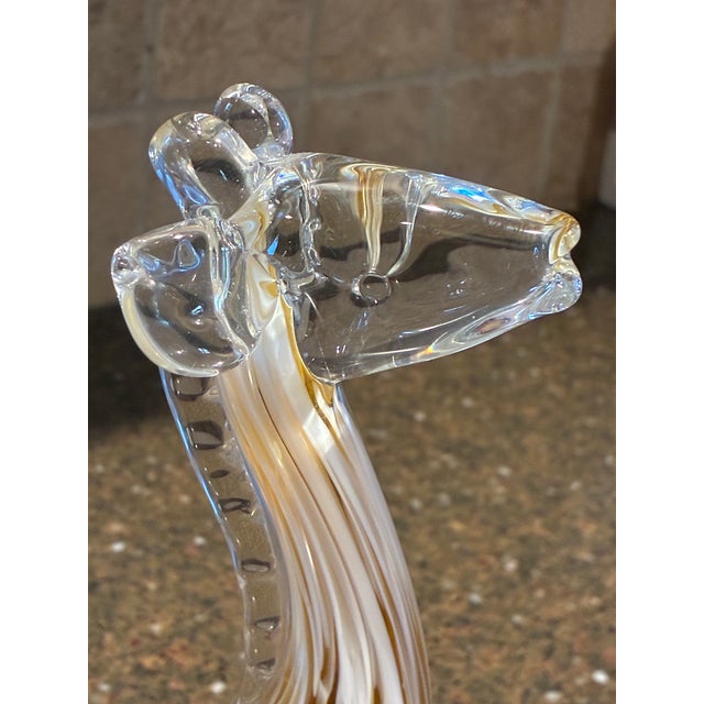 Yellow Vintage Glass Giraffe by Murano For Sale - Image 8 of 8
