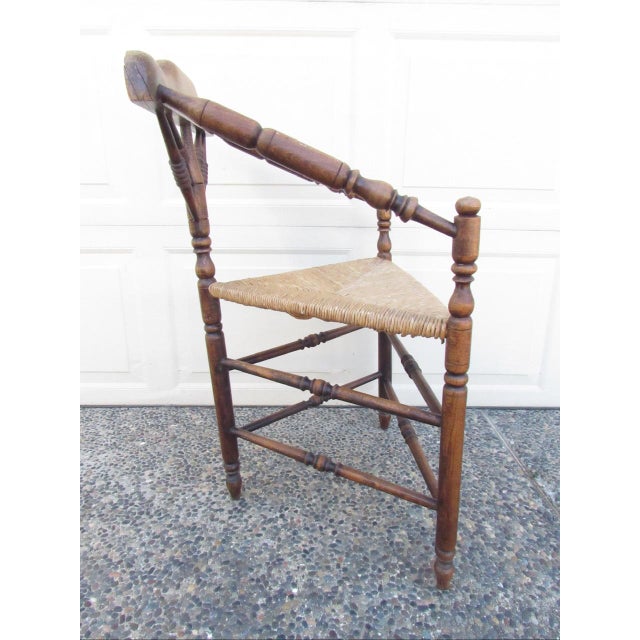Antique English Triangular Spindle Chair For Sale In San Francisco - Image 6 of 17