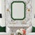 Chinoiserie Vintage Monumental Faux Bamboo Octagonal Wall Mirror Bespoke Emerald Finish Hollywood Regency Chinoiserie Curated by Turtle and Crane - Newly Painted For Sale - Image 3 of 10
