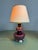 Purple Mid-Century Belgian Purple Opaline Glass Table Lamp with Vintage Cream Lampshade from De Rupel, Belgium, 1960s For Sale - Image 8 of 12