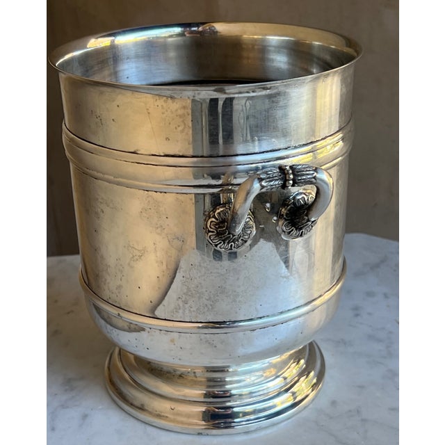 Christofle French "Sully" Silver Plated Champagne Bucket, C. 1970's For Sale In San Francisco - Image 6 of 9