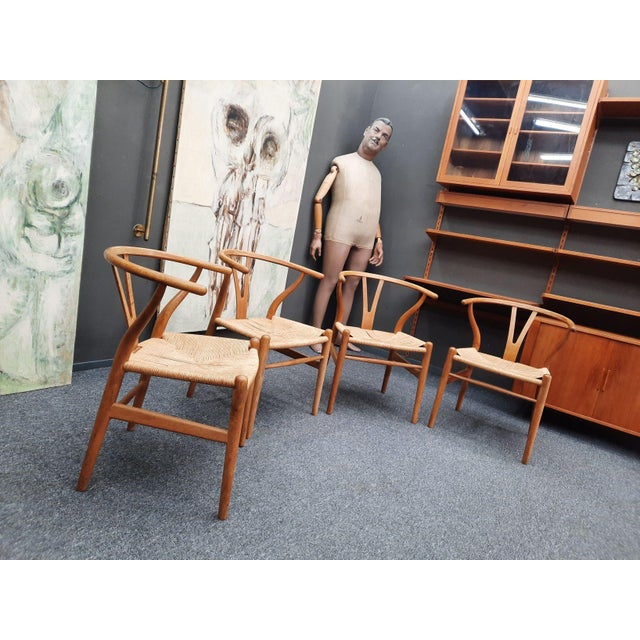 Wishbone Chairs by Hans Wegner for Carl Hansen & Son, 1960s, Set of 4 For Sale - Image 16 of 16