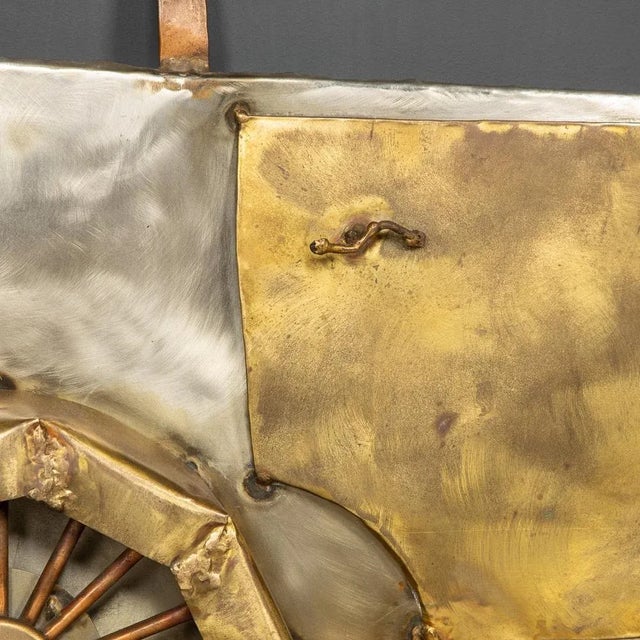 Metal 20th Century Italian Mix Metal Wall Art Car, 1970s For Sale - Image 7 of 13