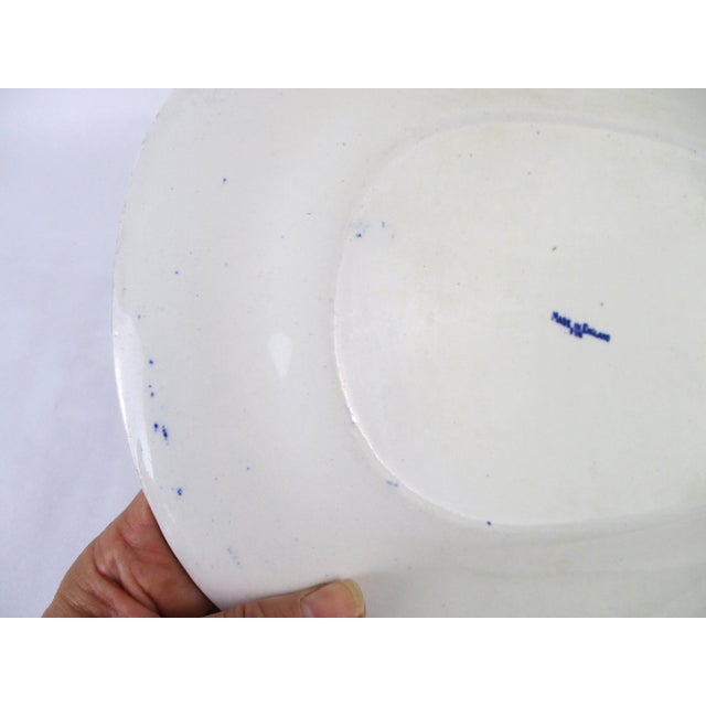 Blue Deep Cobalt House of Blue Willow Small Platter Made in England For Sale - Image 8 of 9