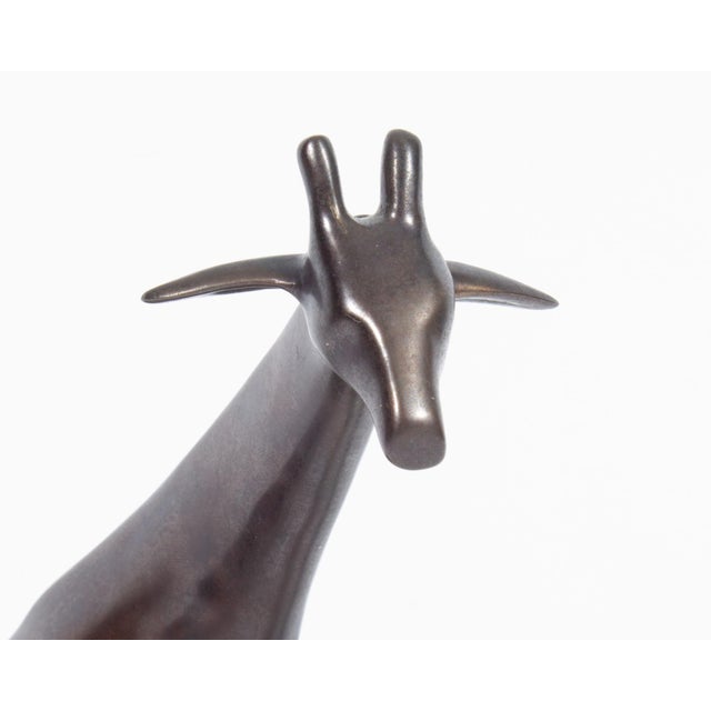 Contemporary Bronze Giraffe Sculpture by Loet Vanderveen For Sale - Image 3 of 10