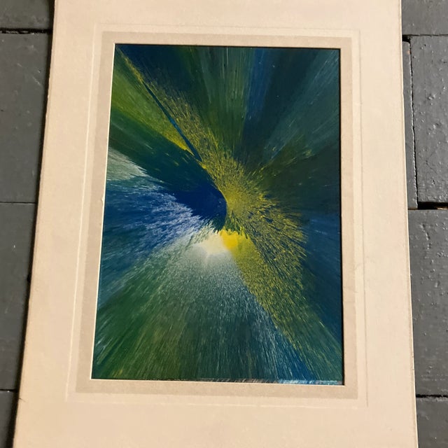 Abstract 1960’s Original Spin Art Paintings-Set of 3 For Sale - Image 3 of 5