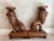 Late 20th Century Vintage Pair of Solid Wood Hand-Carved Exotic Lion Plant Stands For Sale - Image 5 of 12