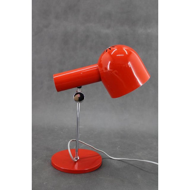 Red Desk Lamp attributed to Josef Hurka for Napako, Czechoslovakia, 1960s For Sale - Image 6 of 18