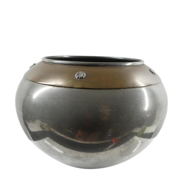 Vintage Art Deco Pewter Copper Vase by Just Andersen, 1930s For Sale - Image 3 of 8