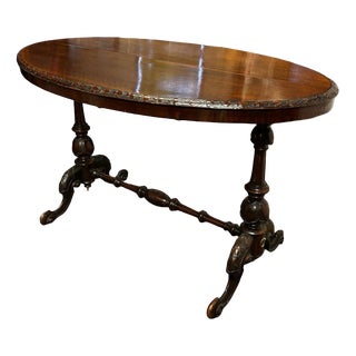 Victorian Side Table on Cabriole Feet For Sale