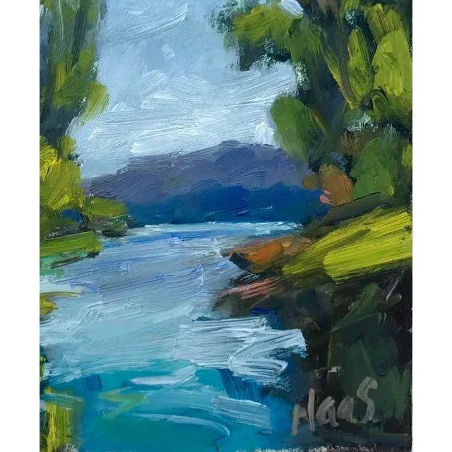 Shabby Chic Ward Creek Tahoe Original Landscape Oil Painting For Sale - Image 3 of 12