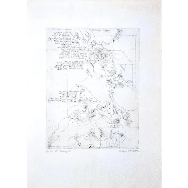 The death of print is an original etching, realized by sergio barletta. Hand-signed in pencil on the lower right. Titled...