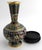 Vintage Chinese Cloisonné Butterfly Vase 9.5" W/ Stand Beijing Arts & Crafts For Sale - Image 10 of 11