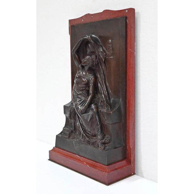 H. Chapu, La Pensée Sculpture, 19th-Century, Bronze & Marble For Sale - Image 3 of 18