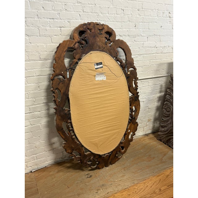 Late 20th Century Windsor Art & Mirror Company Oval Rococo Revival Mirror, 20th Century For Sale - Image 5 of 12