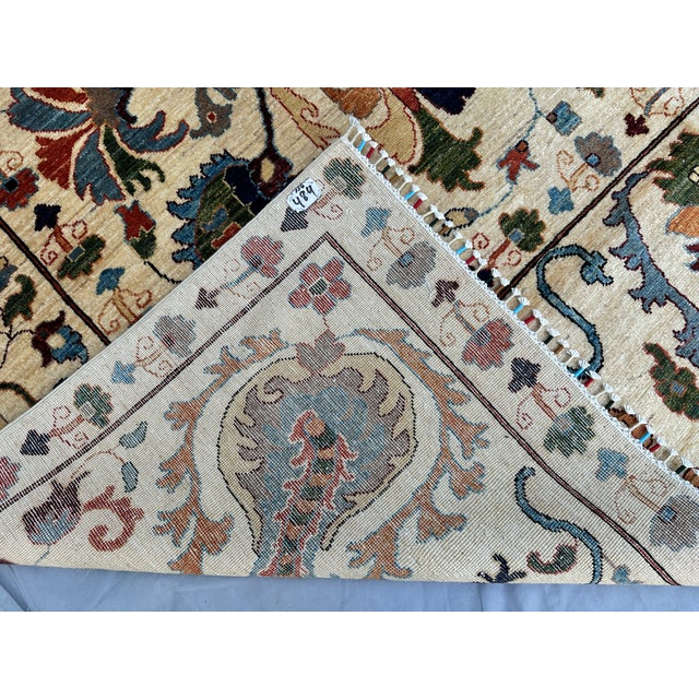Hand-Knotted Afghan Suzani Chobi Wool Area Rug - 8'3" X 11'4" For Sale - Image 14 of 15