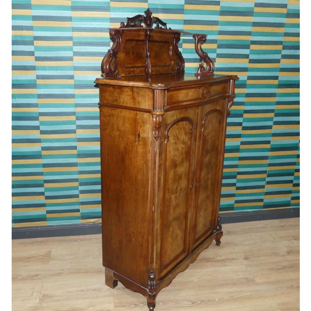 Antique Gründerzeit Vertiko with Top Section, 1920s For Sale - Image 15 of 15