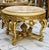 Elevate your space with this stunning Victorian French style center table, fully finished in rich gold leaf for a...