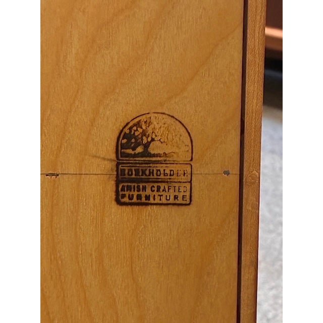 Vintage Amish Solid Cherry Tall Chest of Drawers c.1980 For Sale - Image 9 of 9