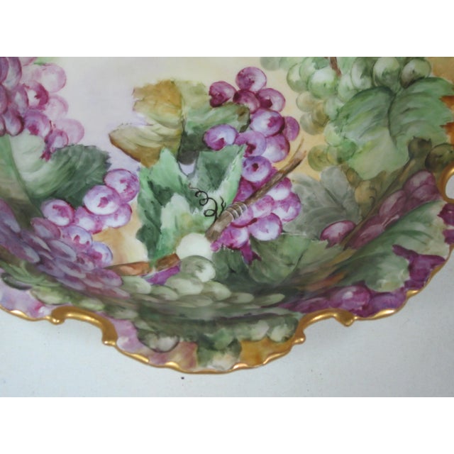 Rosenthal Antique Rosenthal Bavarian Hand Painted Grape Bowl For Sale - Image 4 of 7
