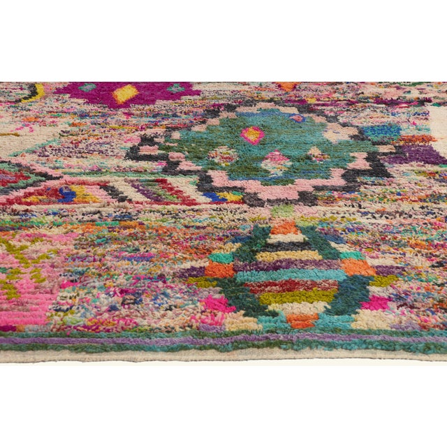 Berber Tribes of Morocco Contemporary Boujad Moroccan Rug, 09'09 X 13'04 For Sale - Image 4 of 10