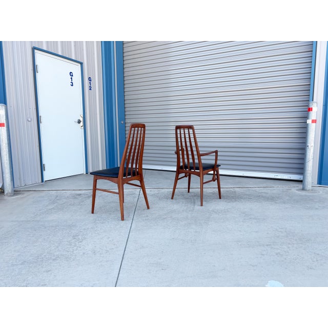 Brown 1960s Danish Modern Teak Dining Chairs by to Niels Koefoed Set of- 6 For Sale - Image 8 of 13