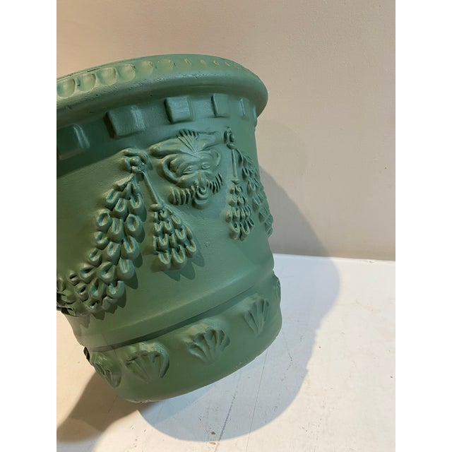 Late 20th Century Large Green Terracotta Planter For Sale - Image 5 of 9