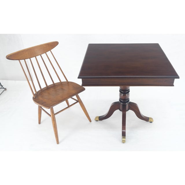 Antique Solid Mahogany c1920s 30" Square Game Dining Table MINT