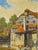 Green Mid 20th Century Alex Packham Artist's Proof of Beautiful Two Story 19th Century English Mill For Sale - Image 8 of 12
