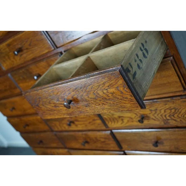 Antique French Early 20th Century Oak Apothecary Cabinet For Sale - Image 17 of 18