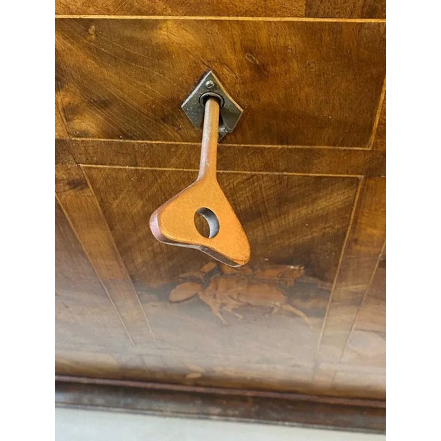 Wood 19th Century Italian Inlaid Scenic Chest For Sale - Image 7 of 10