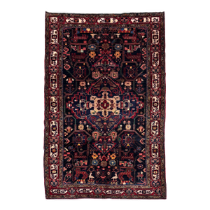 Antique Persian Nahavand Hand-Knotted Rug 5'7" X 10'8"