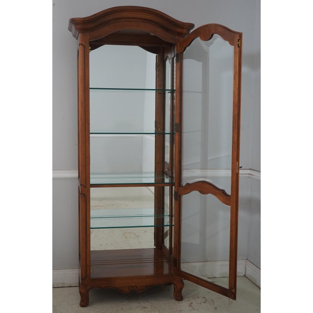 French Country 1990s Ethan Allen Country French Curio Cabinet For Sale - Image 3 of 17