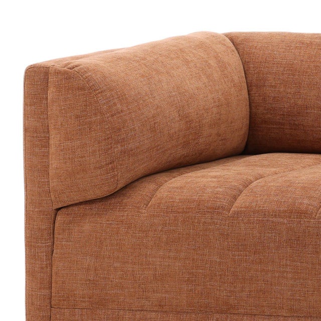 2020s Terra Cotta Upholstered Sofa For Sale - Image 5 of 6