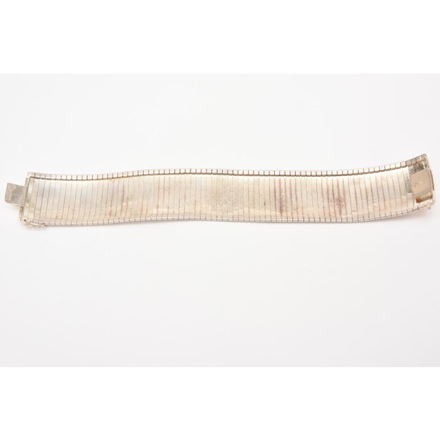 Metal Vintage Sterling Silver Cuff Bracelet, 1970's For Sale - Image 7 of 8