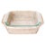 Artifacts Rattan Square Baker Basket with Pyrex in White Wash - 2 Pieces For Sale - Image 4 of 7