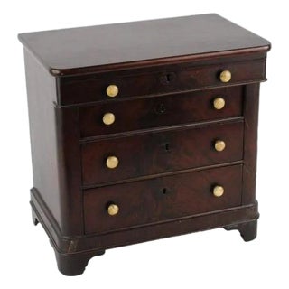 Antique Salesman Sample Empire Mahogany Chest of Drawers For Sale